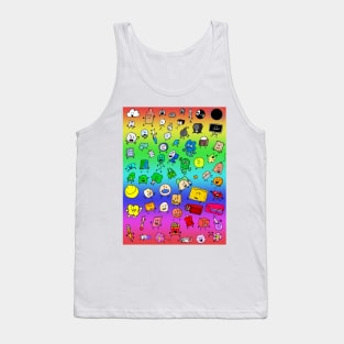 BFDI All Characters (Rainbow) Tank Top